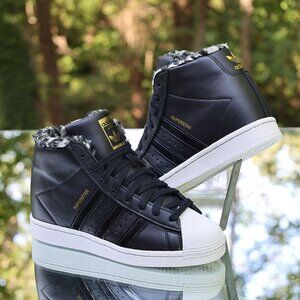 Adidas Superstar Up Faux Leopard Fur